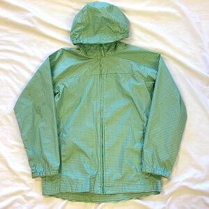 Land’s End Kids | Windbreaker Green/White‎ Gingham M 10/12 Girl/Boy